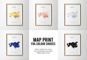 CUSTOM Map Art Foil Print Colour Samples