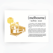 Melbourne Landmark Art Print - Melbourne Tram Gold