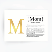 MOM Definition Art Print Gold Foil