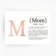 MOM Definition Art Print Rose Gold Foil