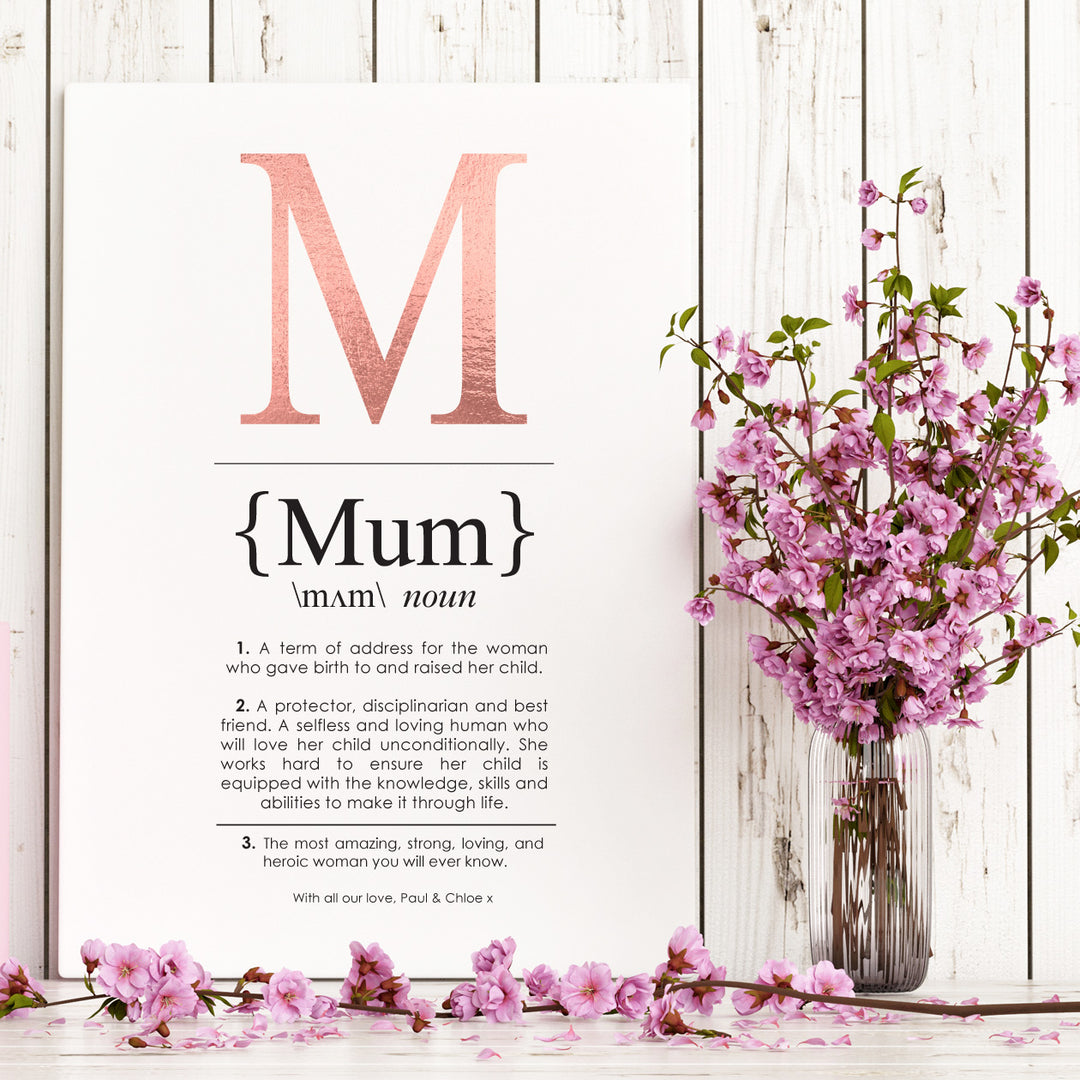 MUM Definition Art Print Portrait