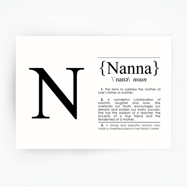 Nanna Print 8x10" Black - SALE