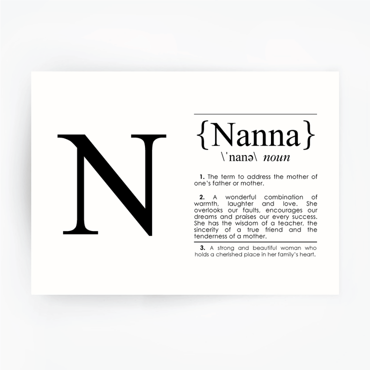 Nanna Print 8x10" Black - SALE