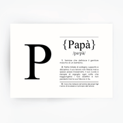 Italian Definition Art Print PAPA Black