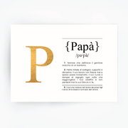 Italian Definition Art Print PAPA Gold Foil