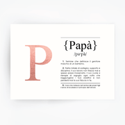 Italian Definition Art Print PAPA Rose Gold Foil