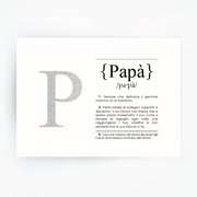 Italian Definition Art Print PAPA Silver Foil