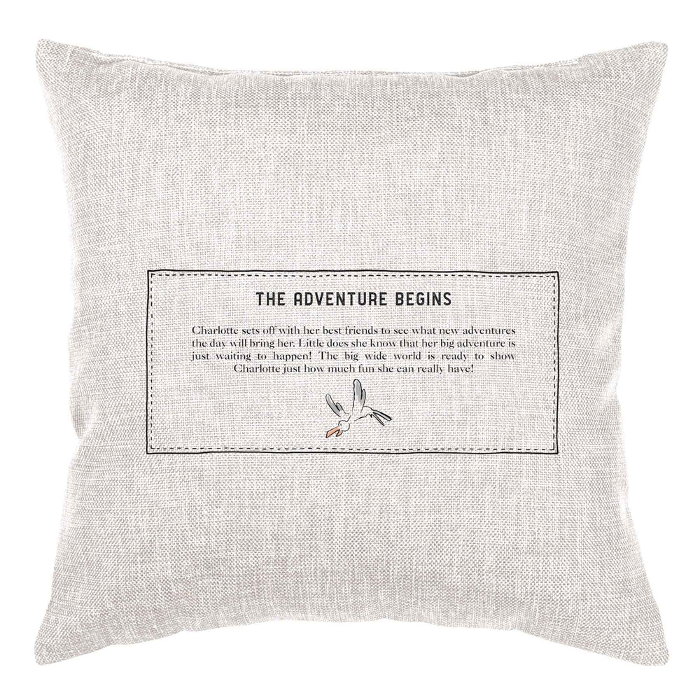 Storybook Cushion Back Personalised - Hot Air Balloon