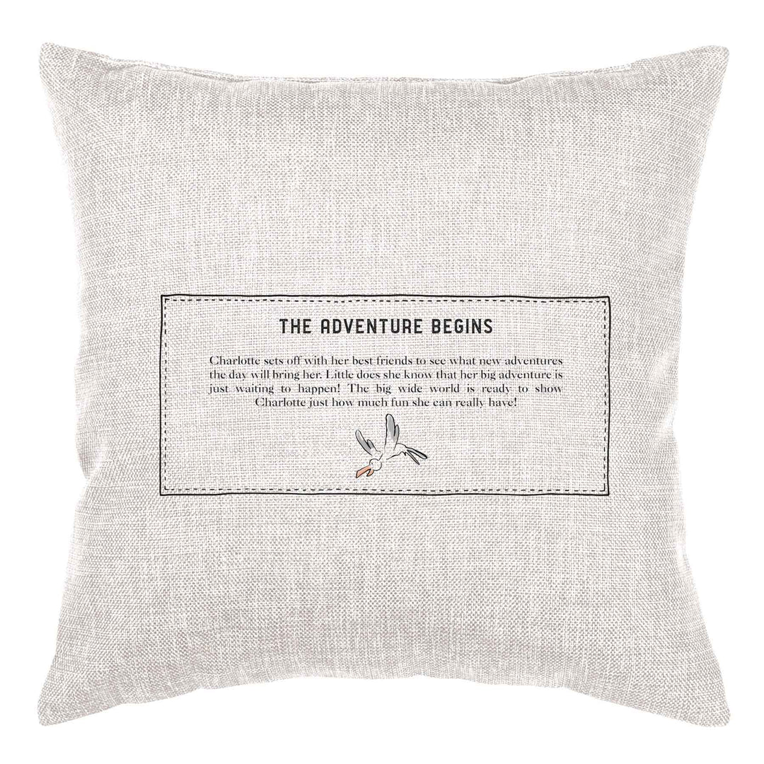 Storybook Cushion Back Personalised - Hot Air Balloon