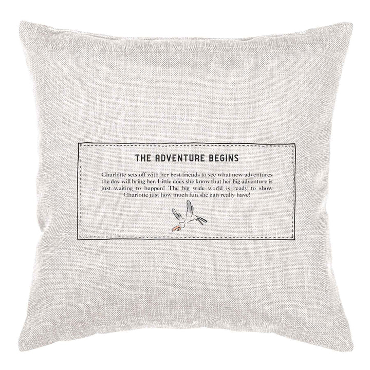 Storybook Cushion Back Personalised - Hot Air Balloon