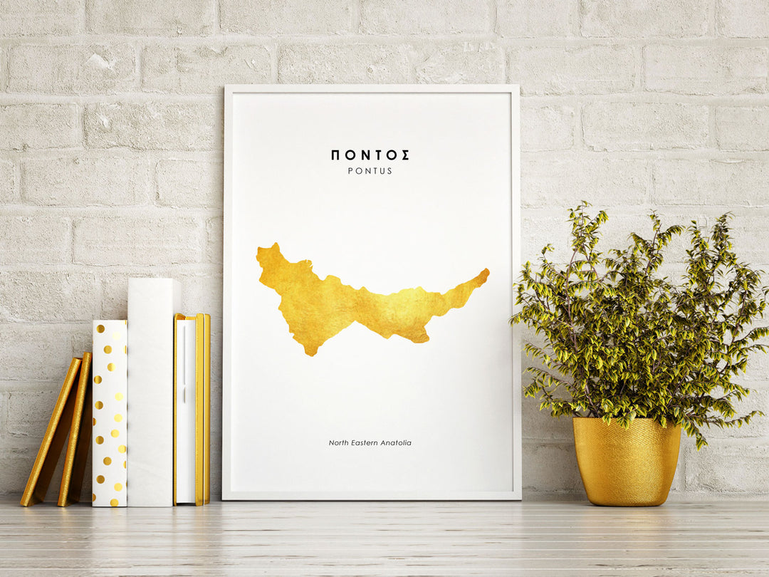 Map Pontus Art Foil Print