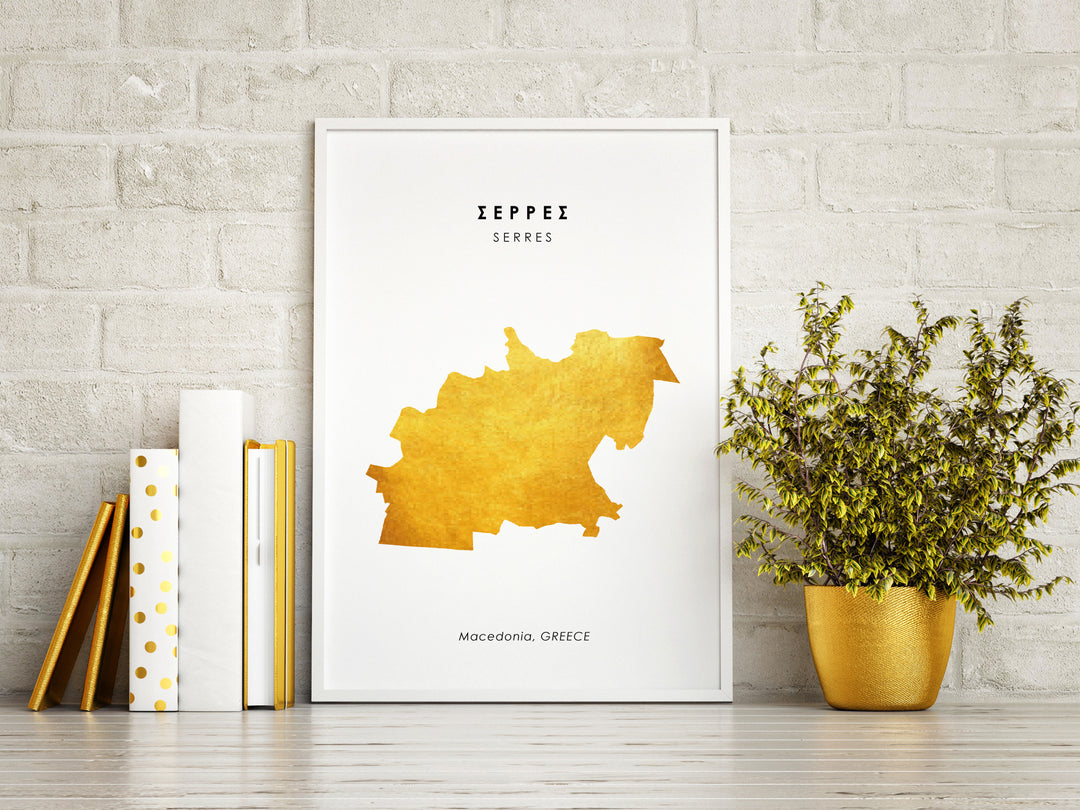 Map SERRES Art Foil Print