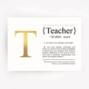 TEACHER Definition Foil Print