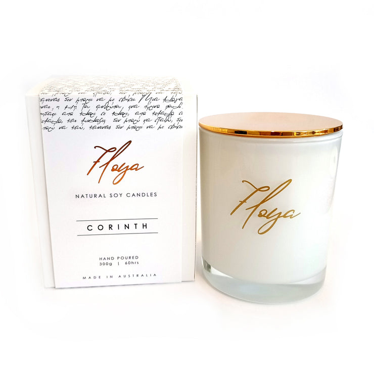 Floya 'CORINTH' Pure Soy Candle White