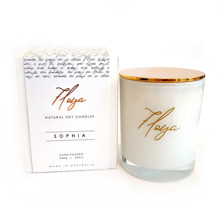 Floya 'SOPHIA' Pure Soy Candle White