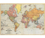 Cavallini World Map Print